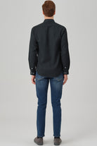 NOAH - Green Waffle Button Down Casual Shirt - Jack Martin