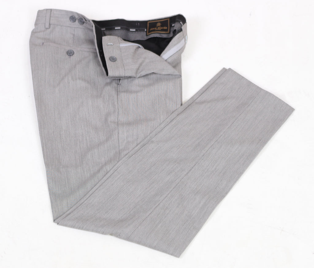 Grey & Black Textured Semi Slim Fit Suit Trousers (PERCY) - Jack Martin Menswear
