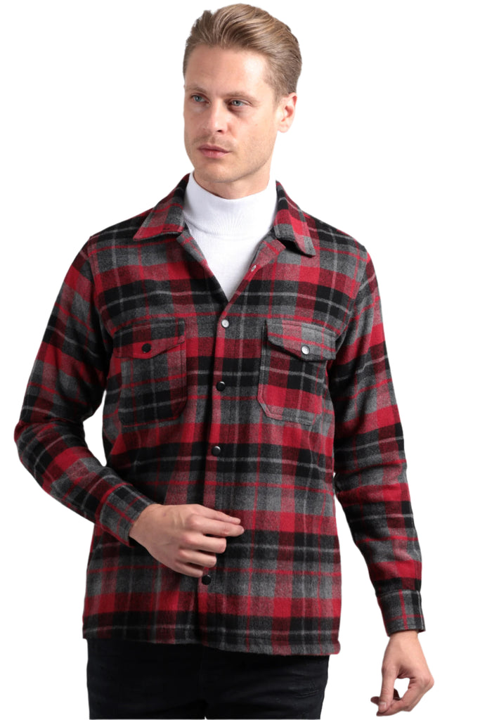 Theo - Black & Red Check Overshirt - Jack Martin
