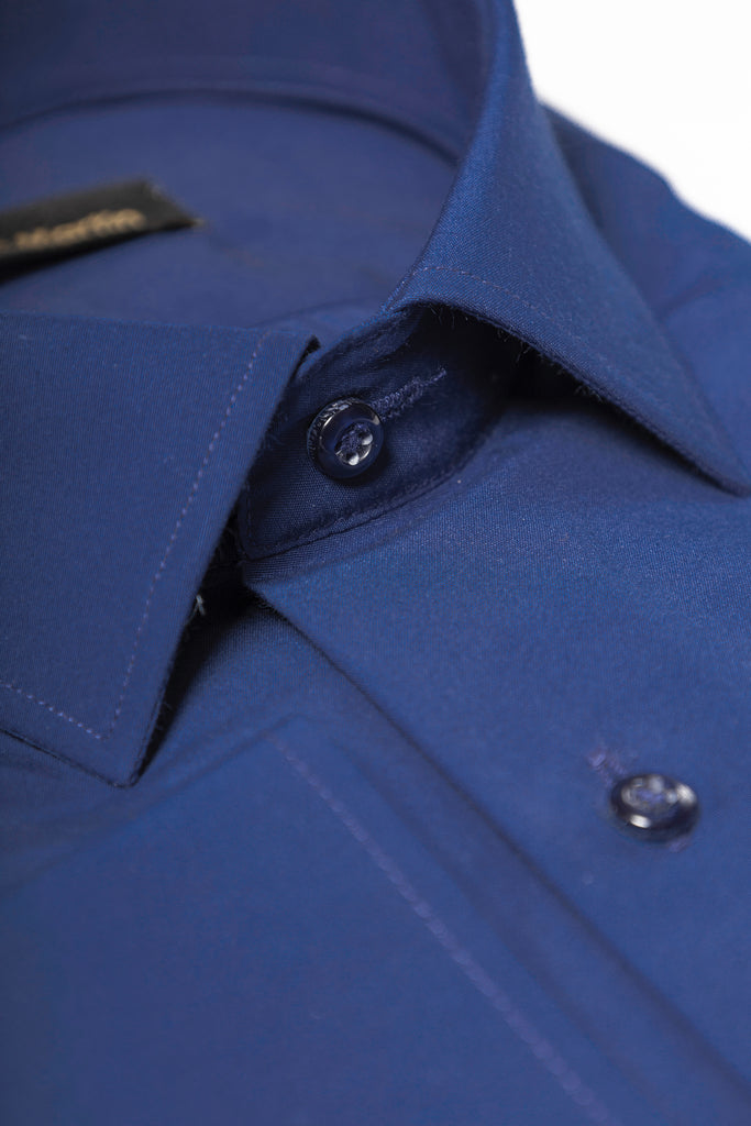 GEORGE - Royal Blue Formal Slim Fit Shirt with Cufflinks - Jack Martin