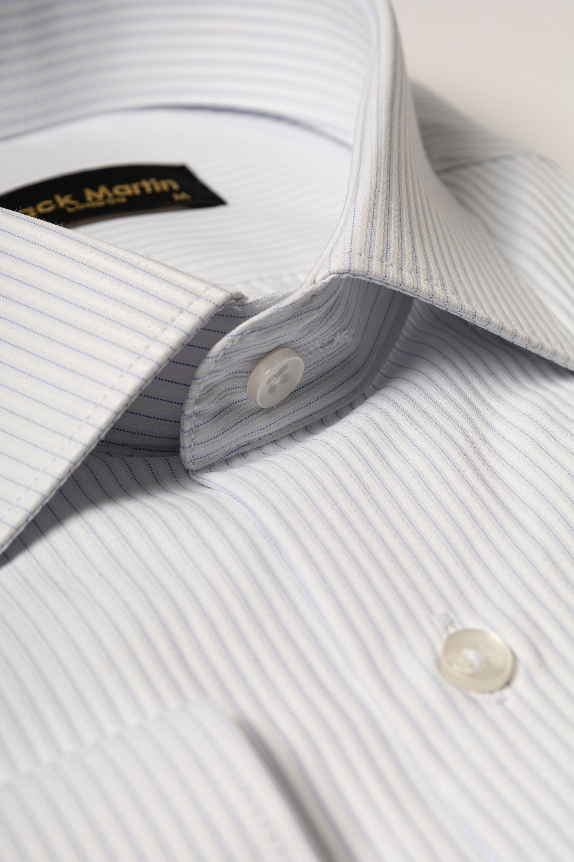 LOUIE - Blue Pencil Stripe Shirt with Cufflinks - Jack Martin