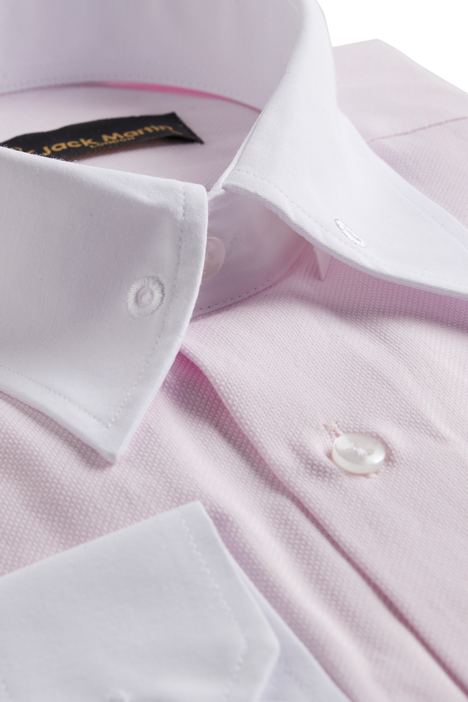 ADAM - Pink Oxford Pin Collar Shirt - Jack Martin