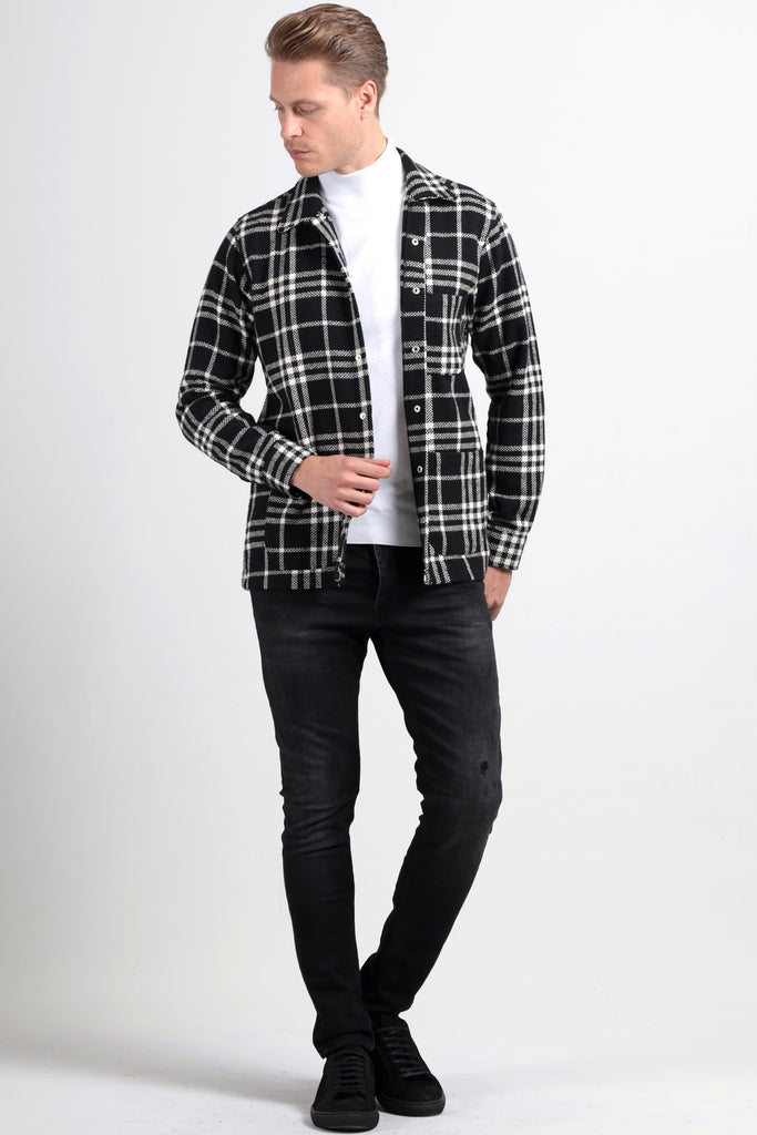 Freddie - Black Check Overshirt - Jack Martin