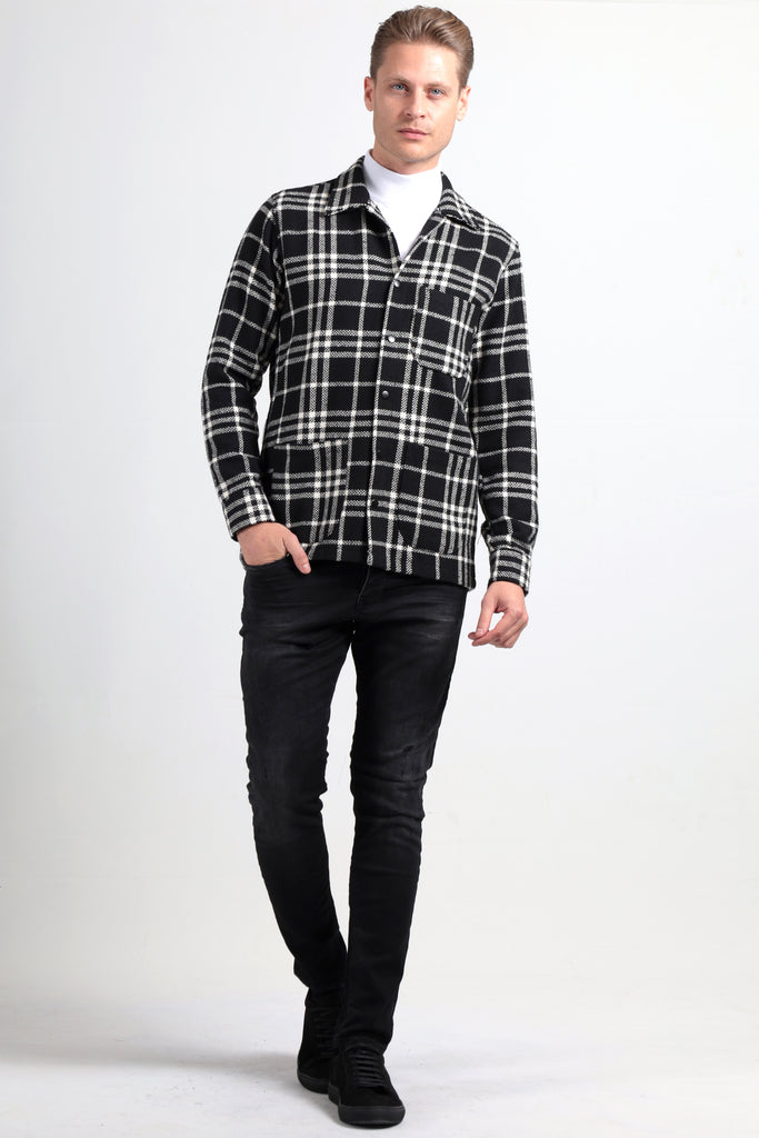 Freddie - Black Check Overshirt - Jack Martin