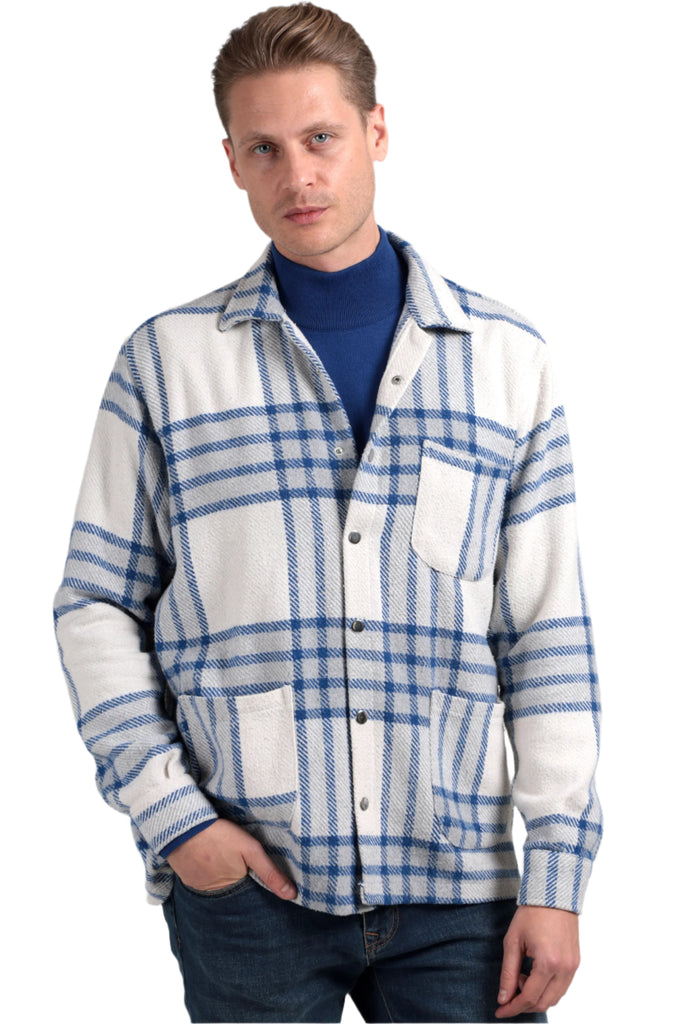 Freddie - Blue Check Overshirt - Jack Martin