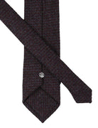 Tie & Hanky Set: Grey & Burgundy Patterned Wool Tie & Hanky - Jack Martin