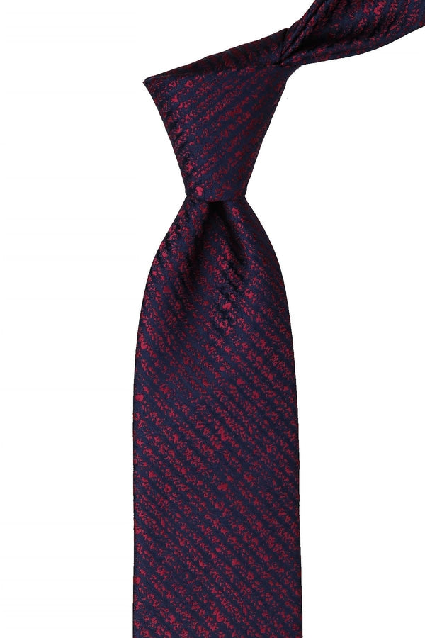 Tie & Hanky Set: Navy & Red Stripe Tie & Hanky - Jack Martin