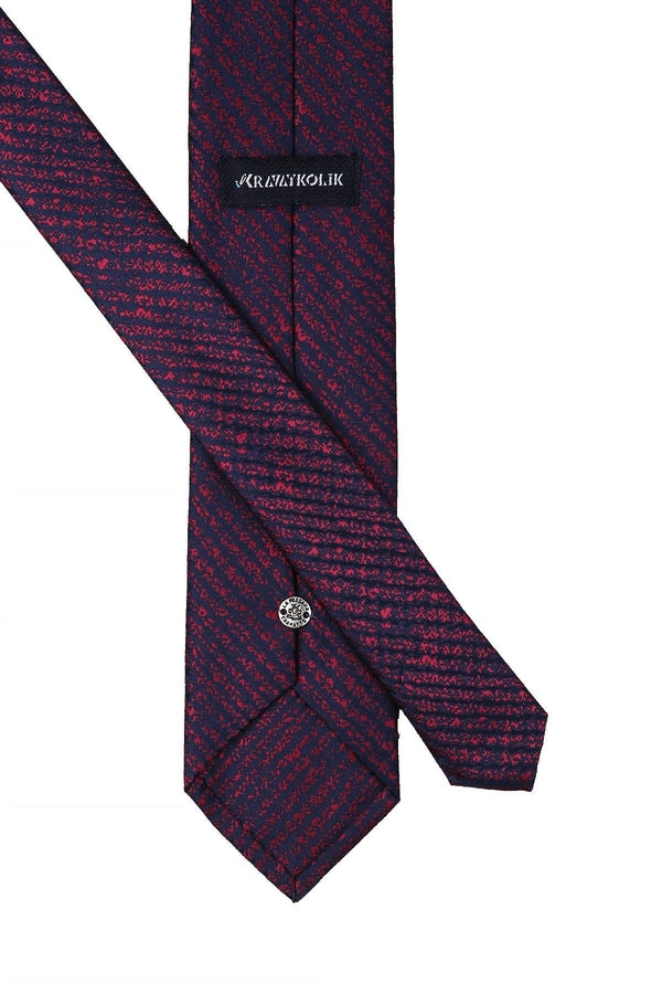Tie & Hanky Set: Navy & Red Stripe Tie & Hanky - Jack Martin