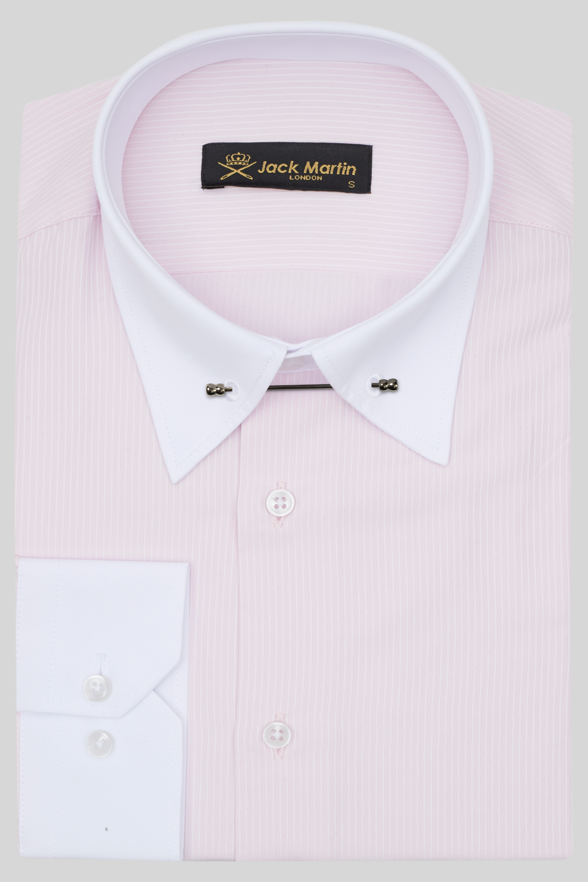 Pink shirt white collar mens online