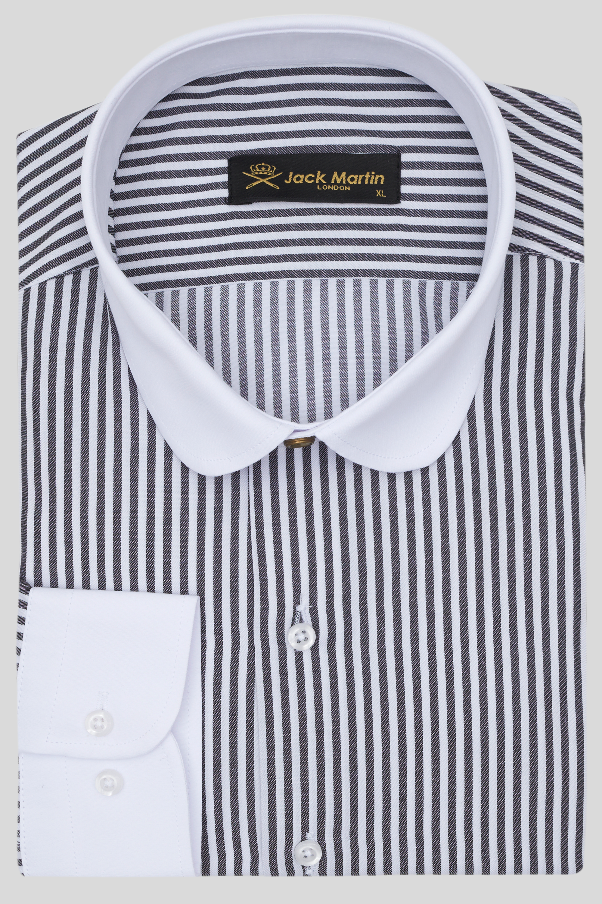 Mens grey striped shop dress shirt